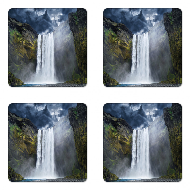 America Cliffs Scene Coaster Set Of Four