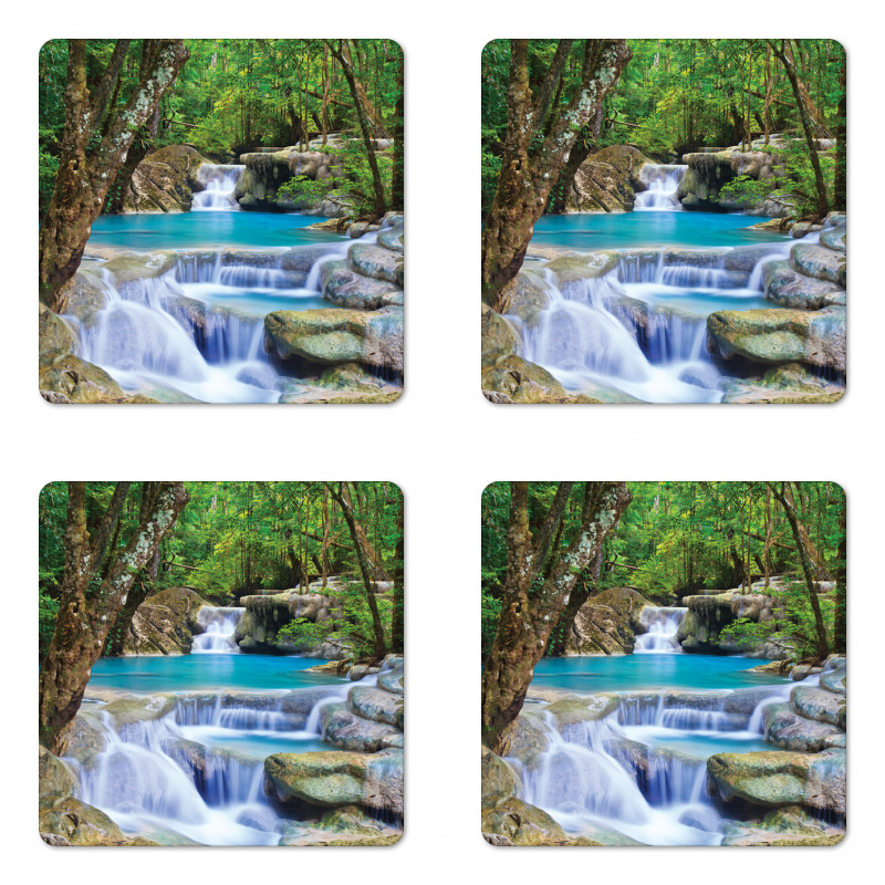 Rocks in Waterfall Lake Coaster Set Of Four