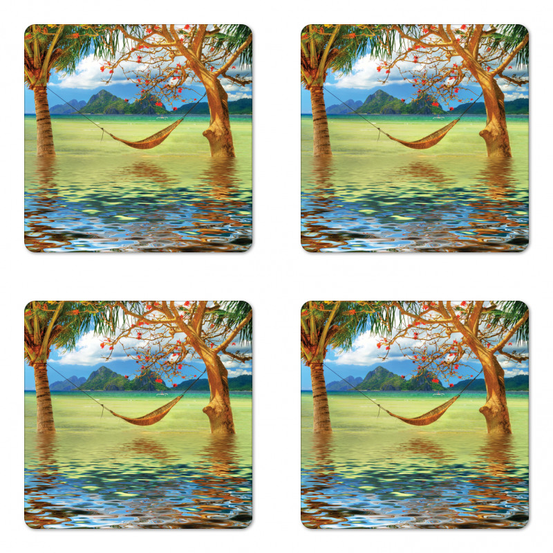 Trees in Tropical Land Coaster Set Of Four