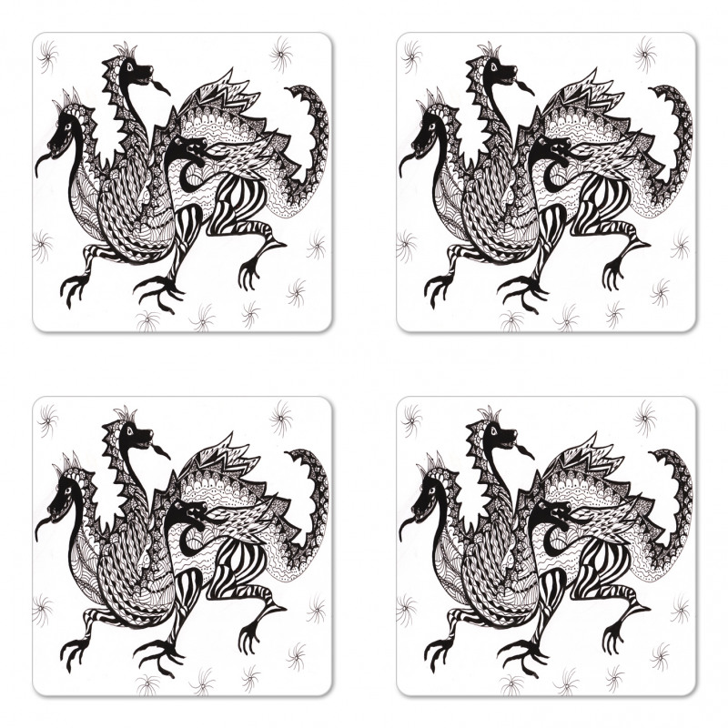 3 Headed Wild Character Coaster Set Of Four