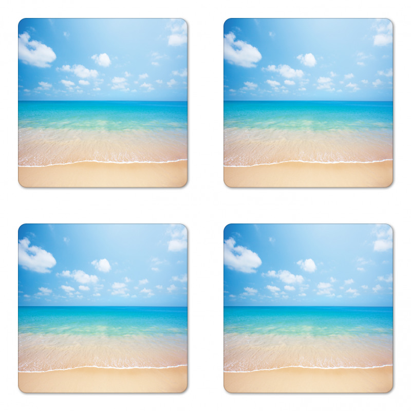 Tropical Sea Coast Sky Coaster Set Of Four