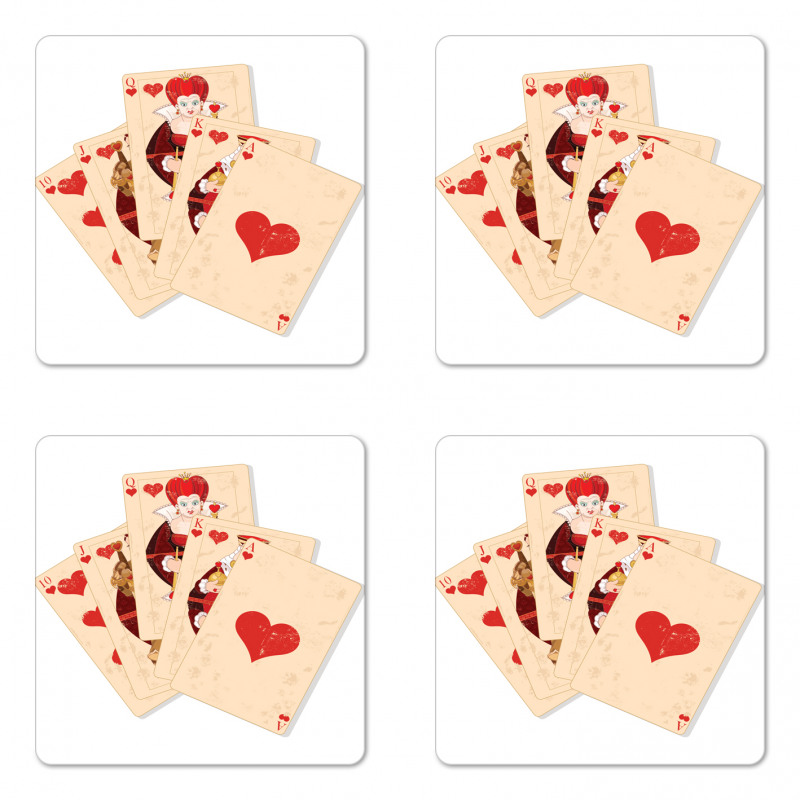 Gambler Queen Coaster Set Of Four