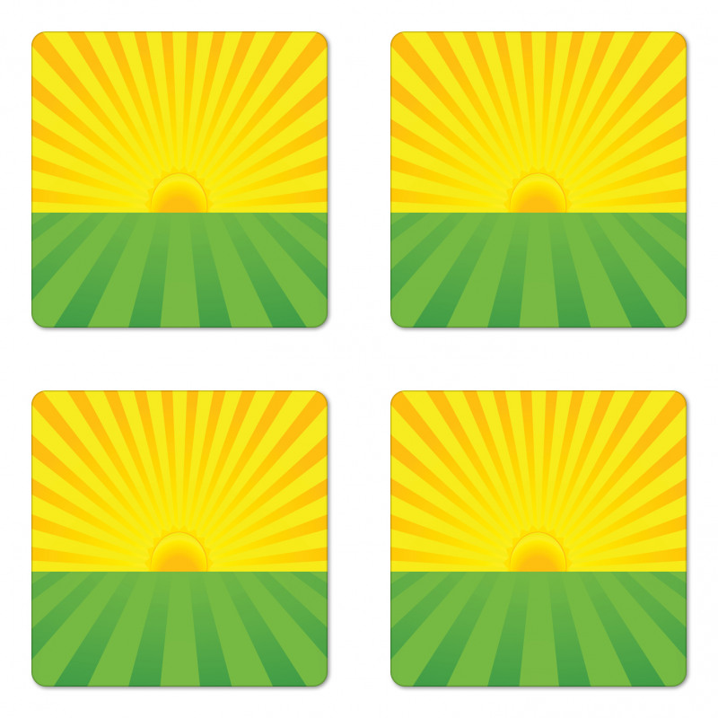 Simplistic Summer Sunrise Coaster Set Of Four