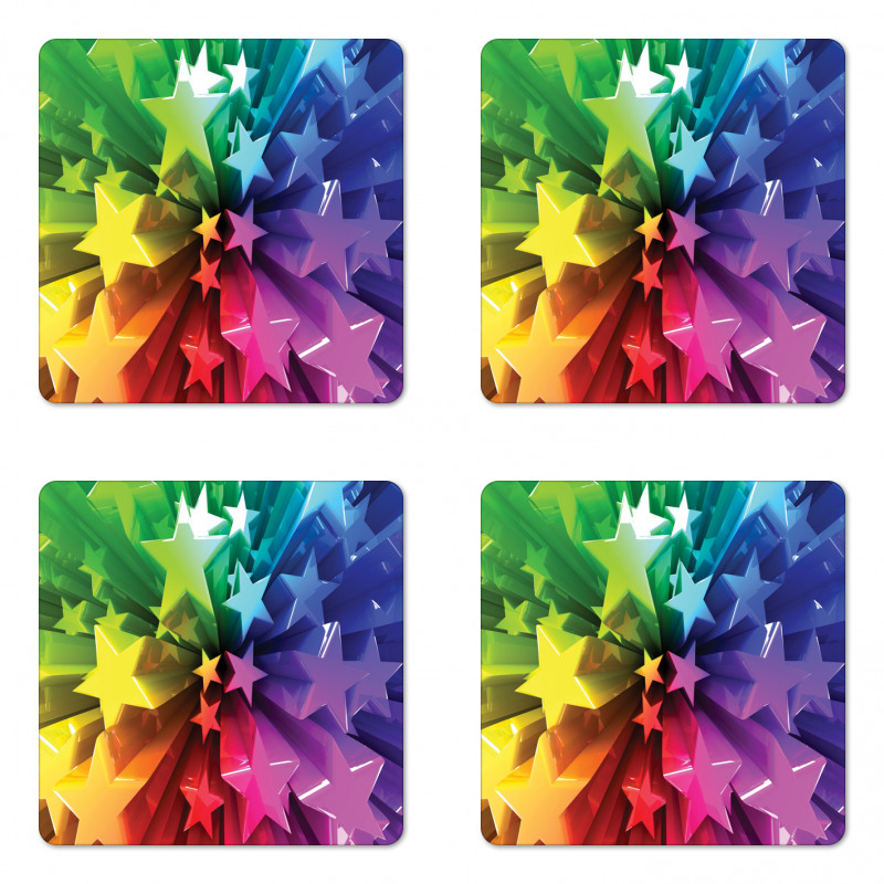 Cheerful Burst of Stars Coaster Set Of Four