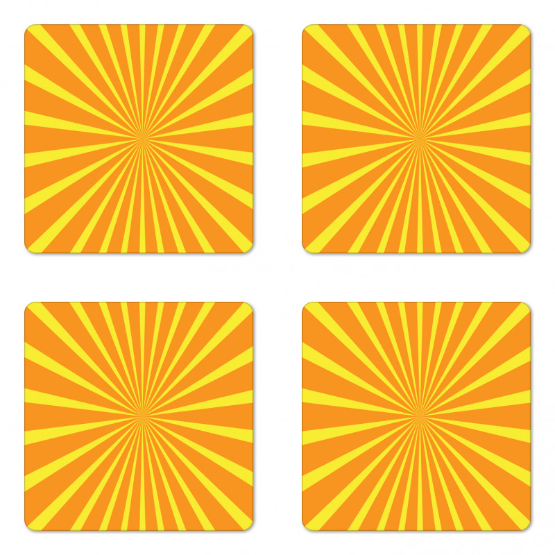 Simplistic Sunbeam Coaster Set Of Four