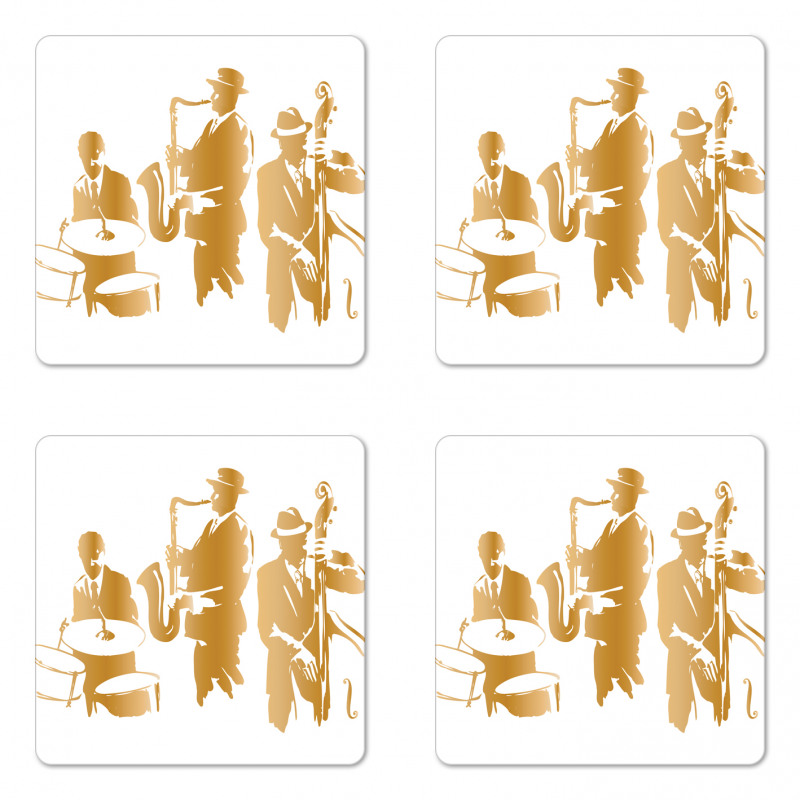 Jazz Band Blues Music Coaster Set Of Four