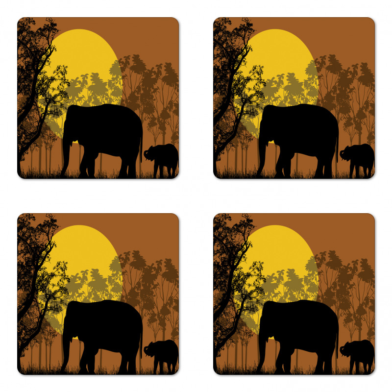 Animals and Trees Coaster Set Of Four