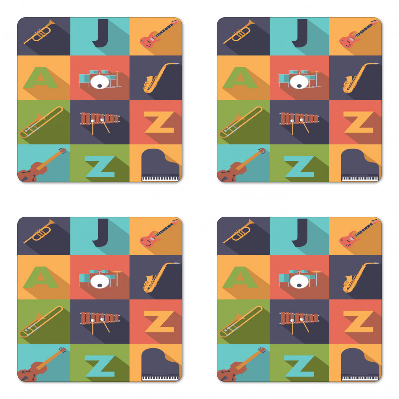 Jazz Equipment Music Coaster Set Of Four