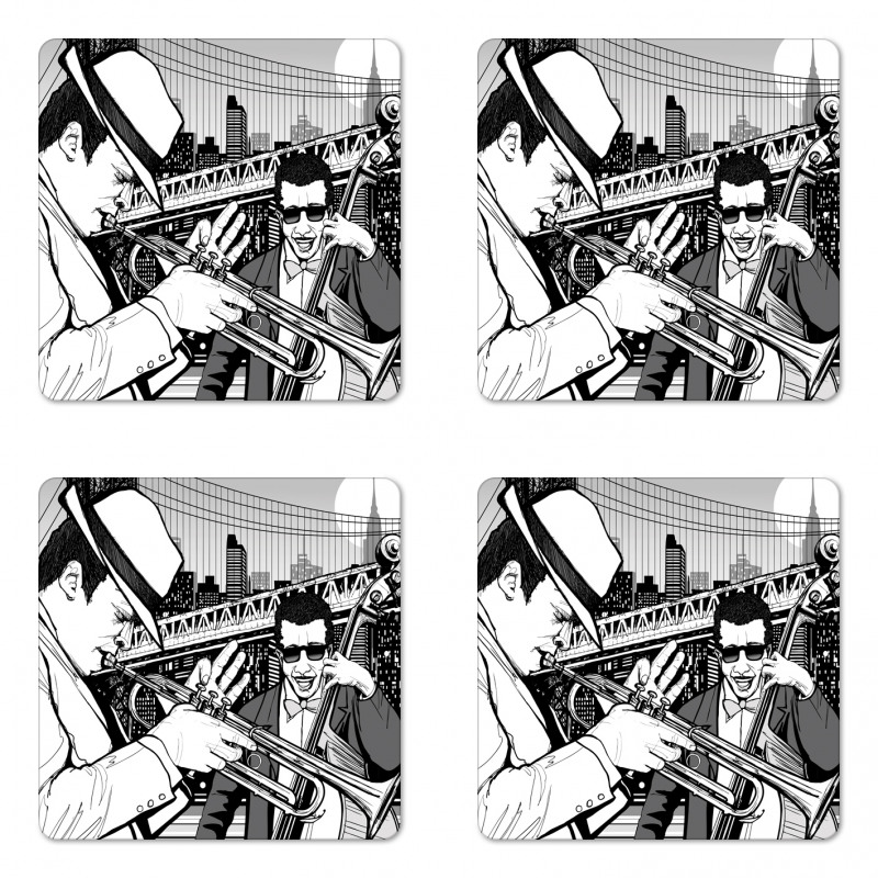 Jazz Band in New York Coaster Set Of Four