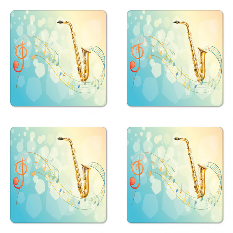 Musical Notes Vibes Coaster Set Of Four