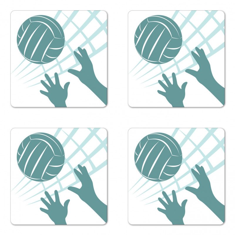 Close Up Hands and Ball Coaster Set Of Four