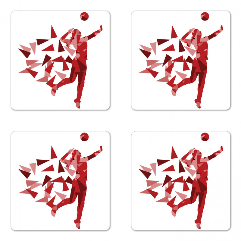 Woman Triangular Motifs Coaster Set Of Four