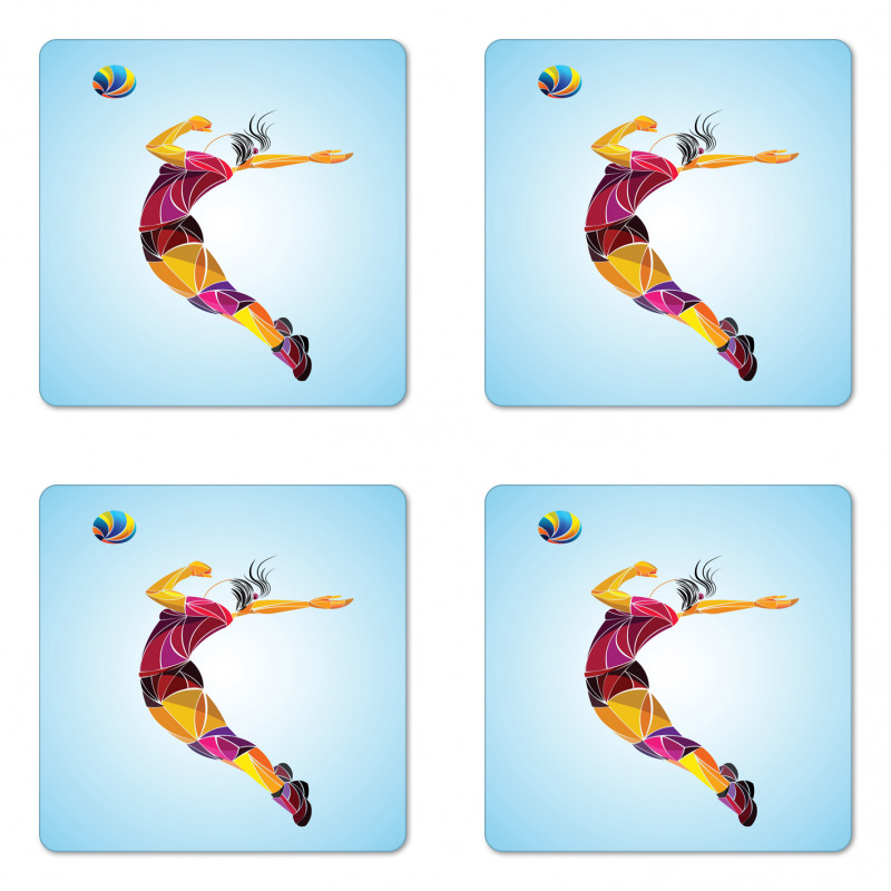 Colorful Modern Player Coaster Set Of Four