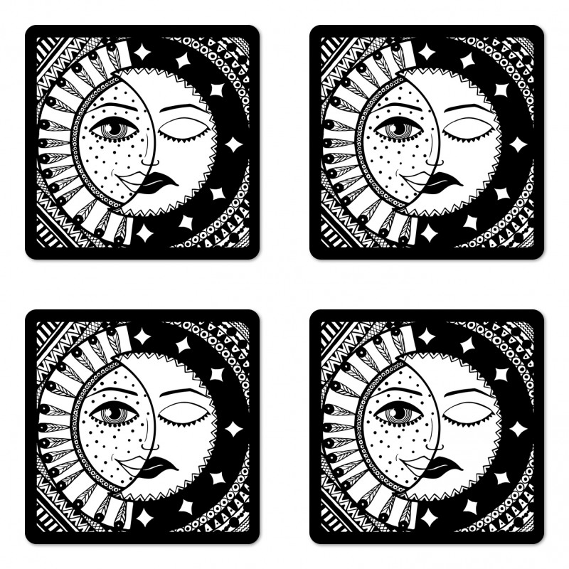 Themed Crescent Coaster Set Of Four