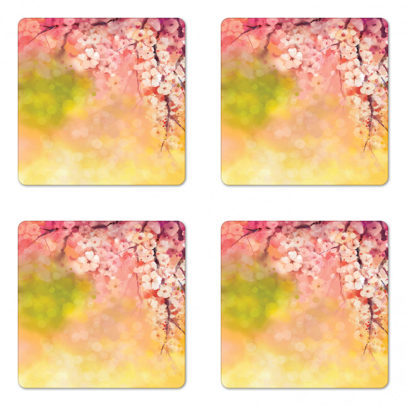 Sakura Floral Beauty Coaster Set Of Four