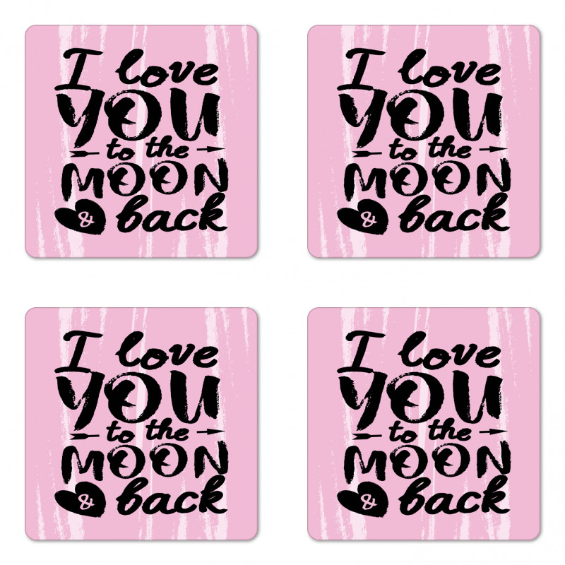 Affection Motto Art Coaster Set Of Four