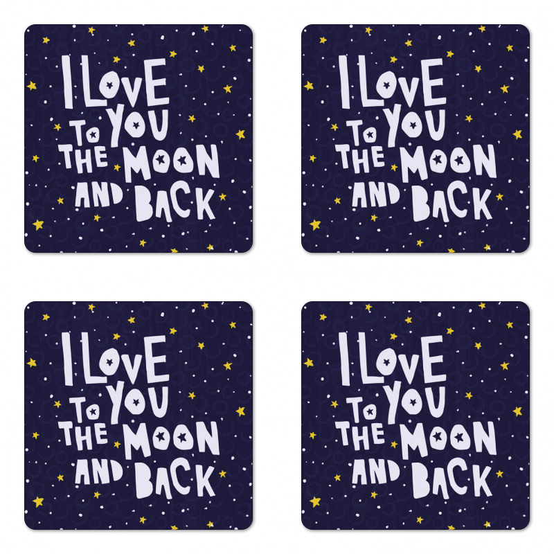 Planets Galaxy Space Coaster Set Of Four