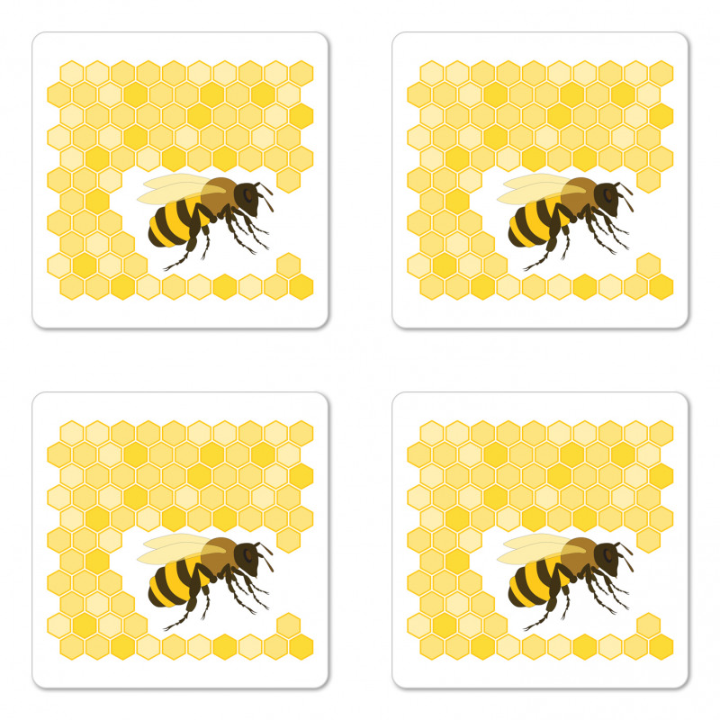 Single Bugnd Hexagons Coaster Set Of Four