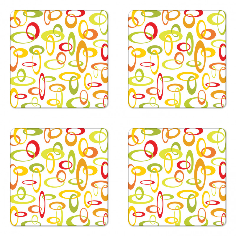 Citrus Tone Ovals Coaster Set Of Four