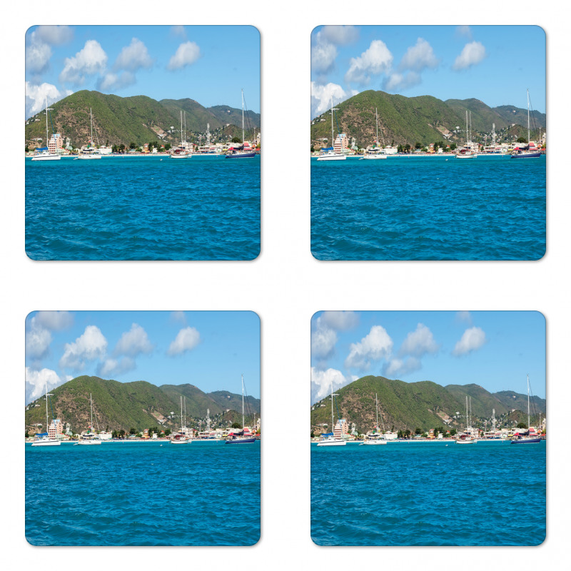 Coast of Sint Marteen Island Coaster Set Of Four