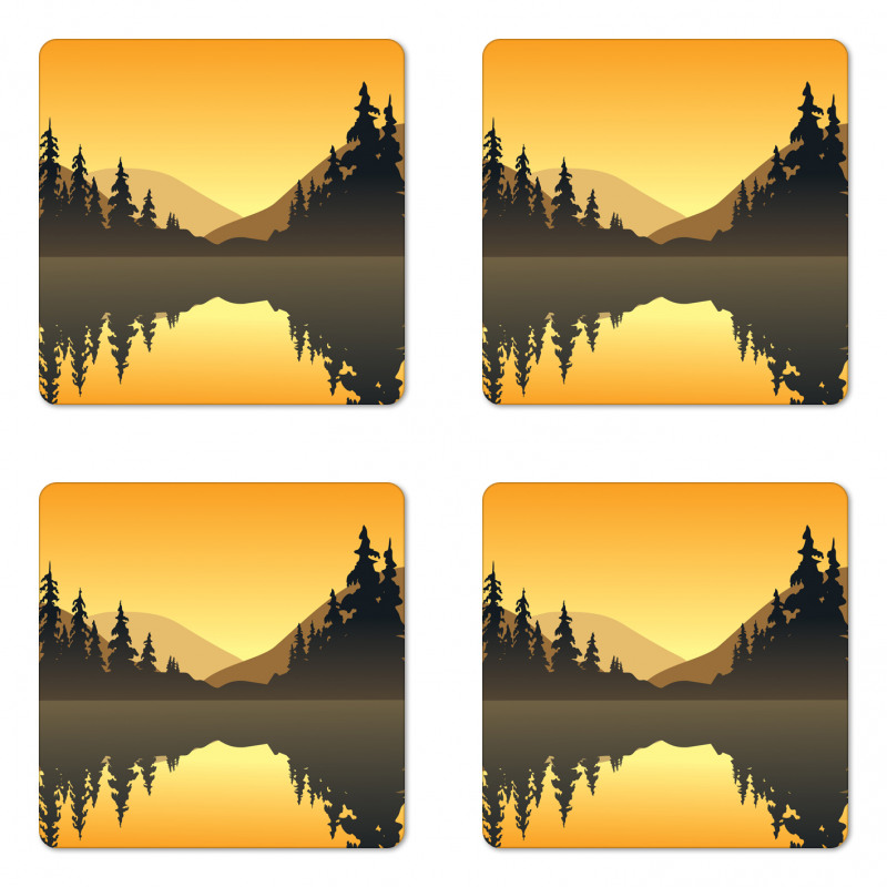 Calm Waters Hills Forest Coaster Set Of Four