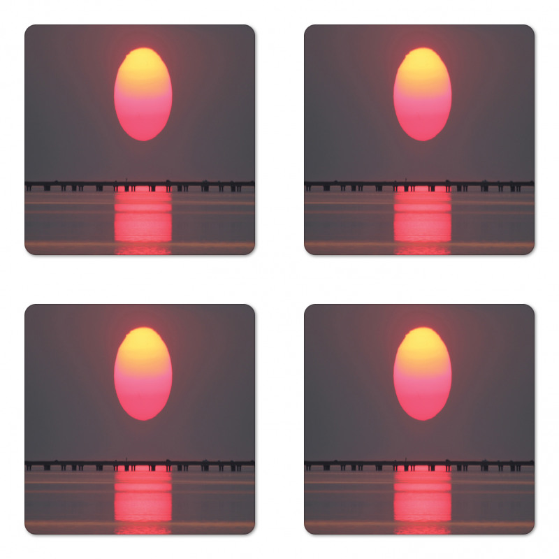 Simple Sunset Scenery Coaster Set Of Four