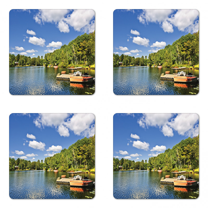 Docks in Ontario Nature Coaster Set Of Four