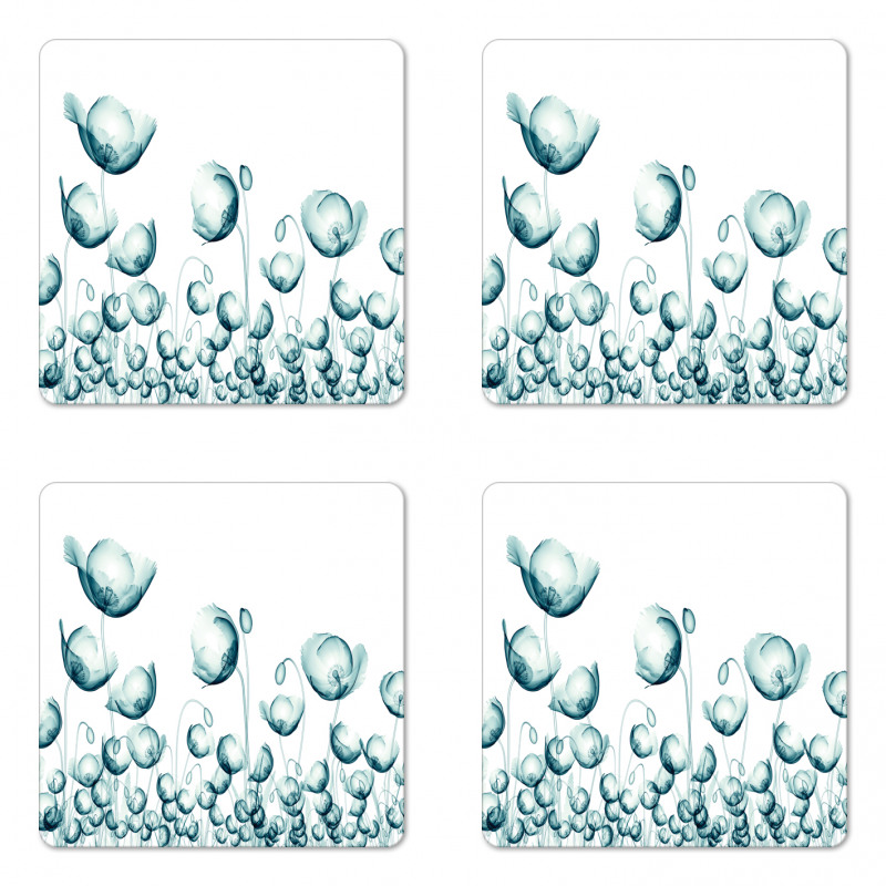 Poppy Flora Windy Day Coaster Set Of Four