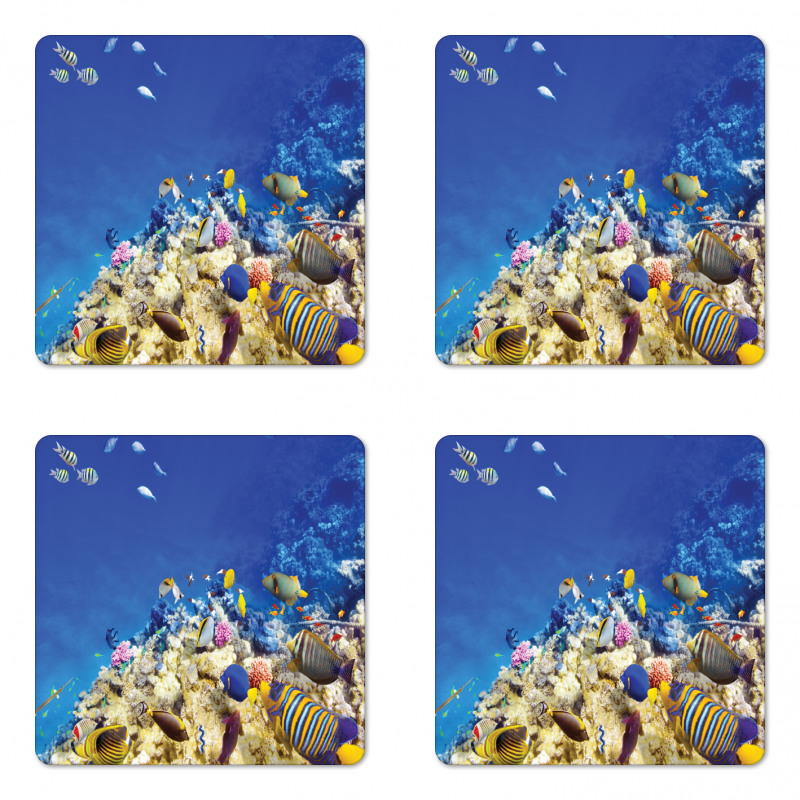 Caribbean Seascape Coaster Set Of Four