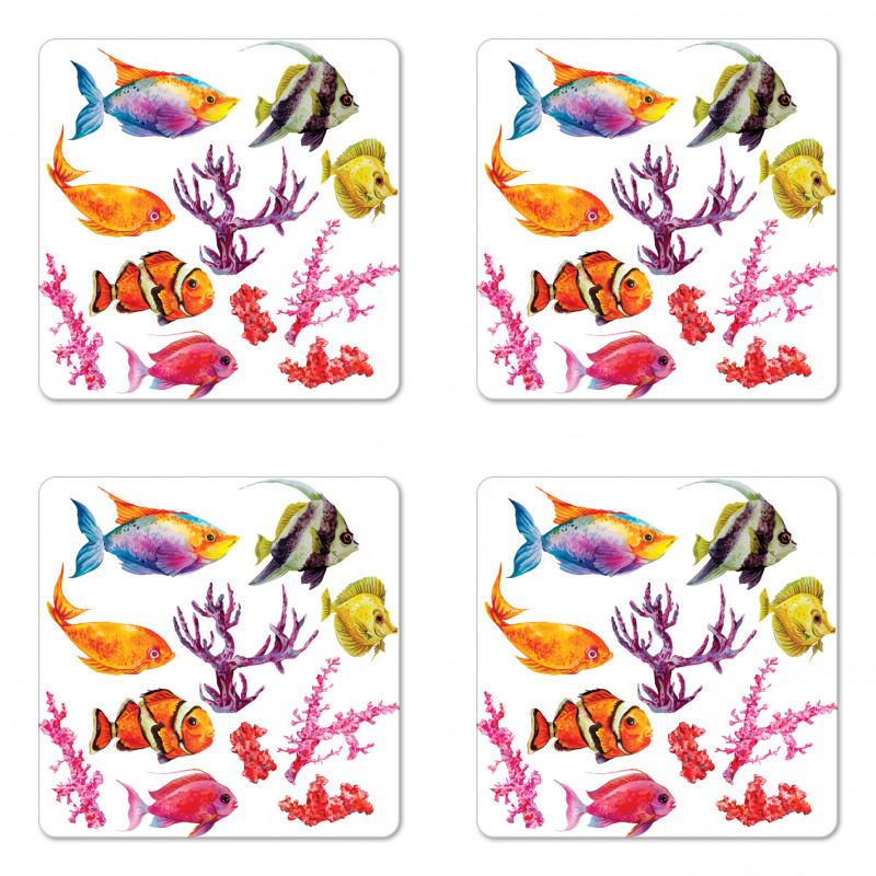 Tropic Life Seaweed Coral Coaster Set Of Four