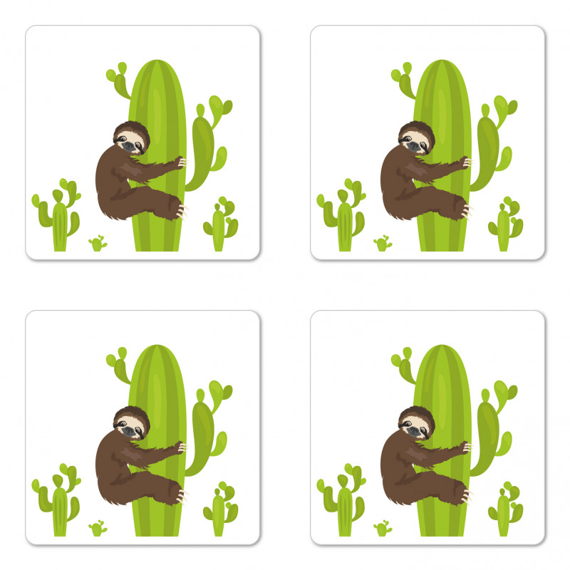 Lazy Hugging Cactus Coaster Set Of Four