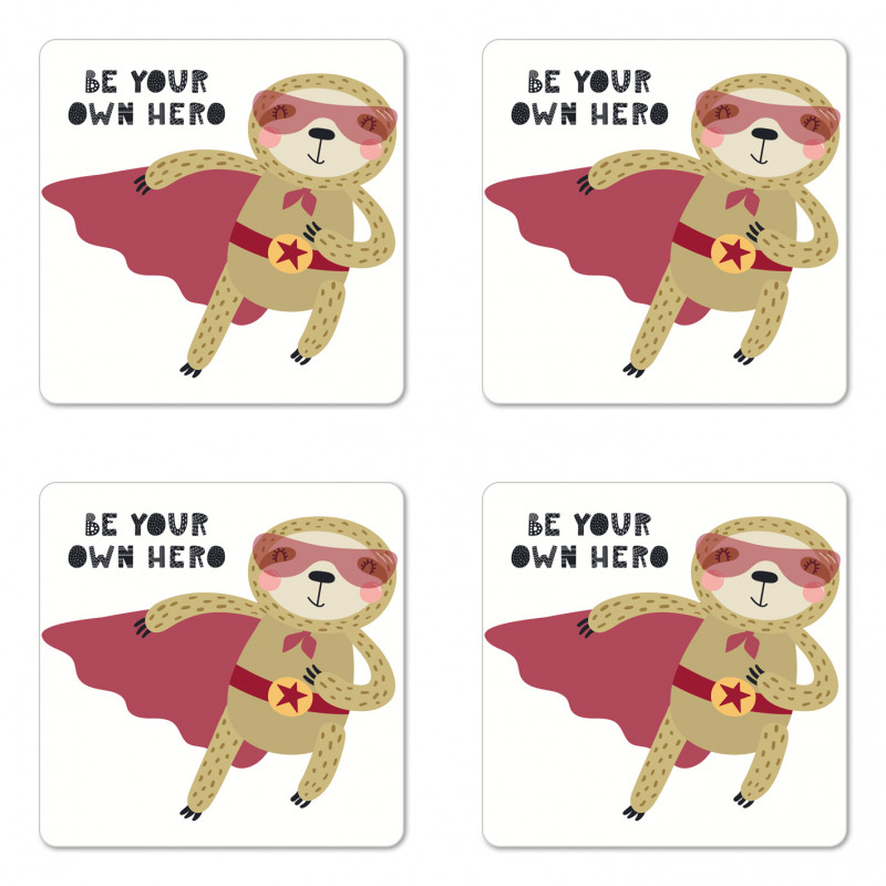 Be Your Own Hero Motto Coaster Set Of Four