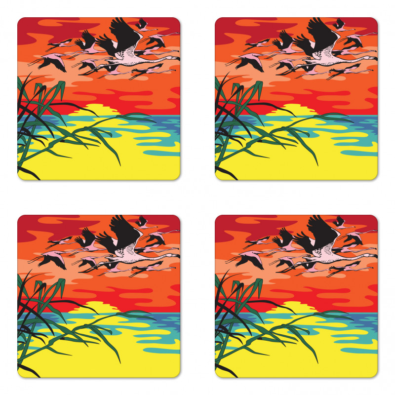 Birds in the Air Art Coaster Set Of Four