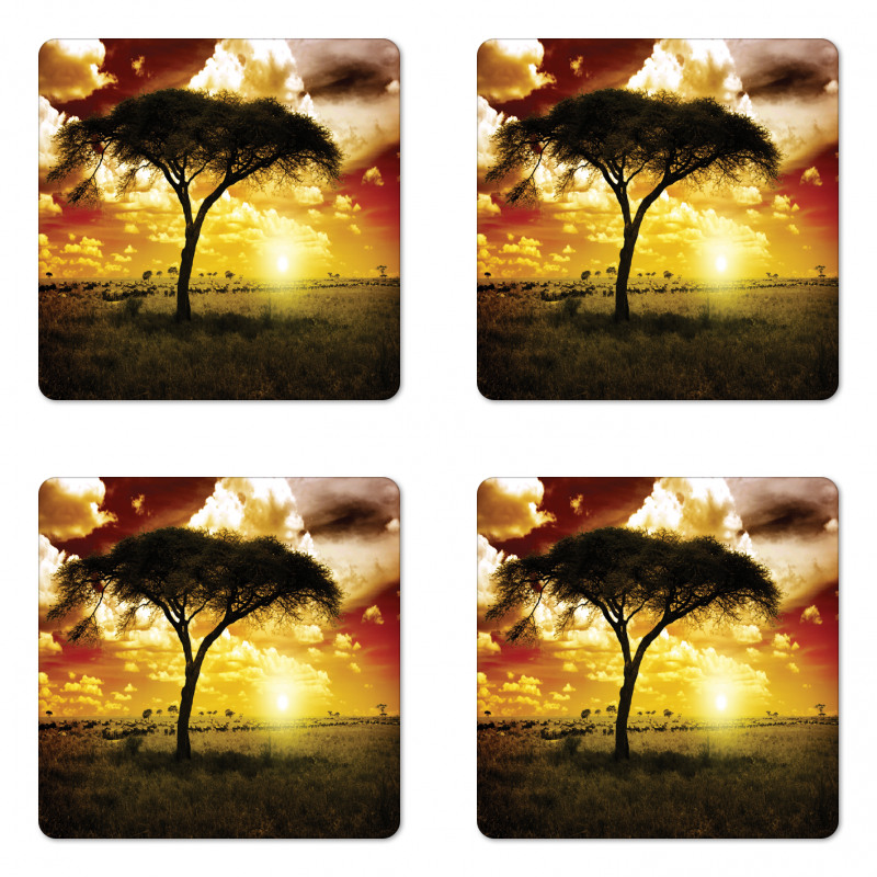 Sunset in Safari Animal Coaster Set Of Four