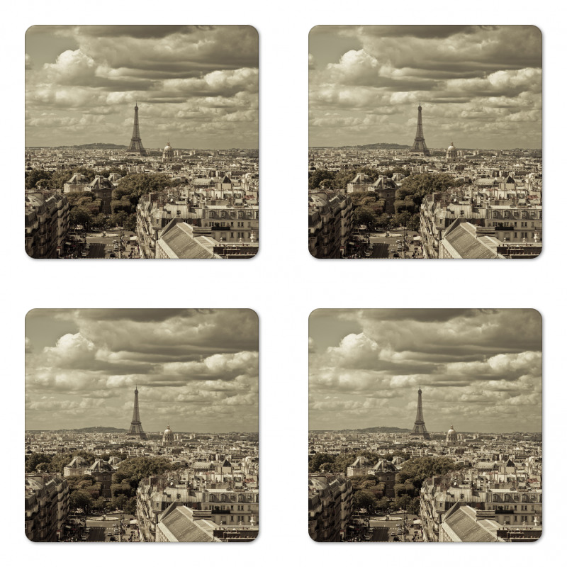 City Skyline of Paris Coaster Set Of Four