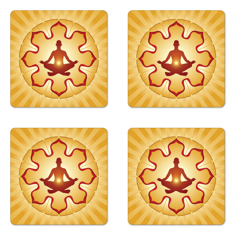 Lotus Balance Striped Coaster Set Of Four