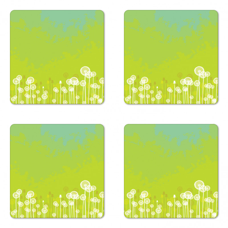 Wild Dandelion Blossoms Coaster Set Of Four