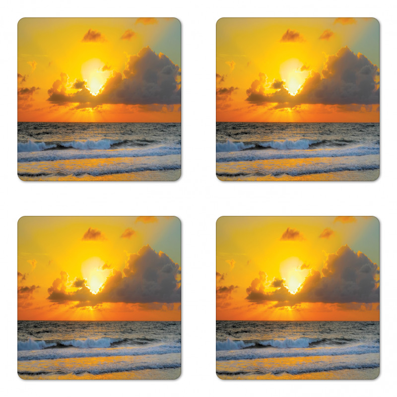 Sunset Beach in Brazil City Coaster Set Of Four