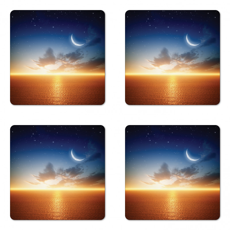 Sunset Sky Moon Stars Coaster Set Of Four