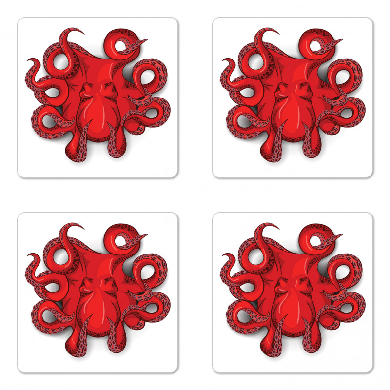 Octopus Animal Marine Coaster Set Of Four