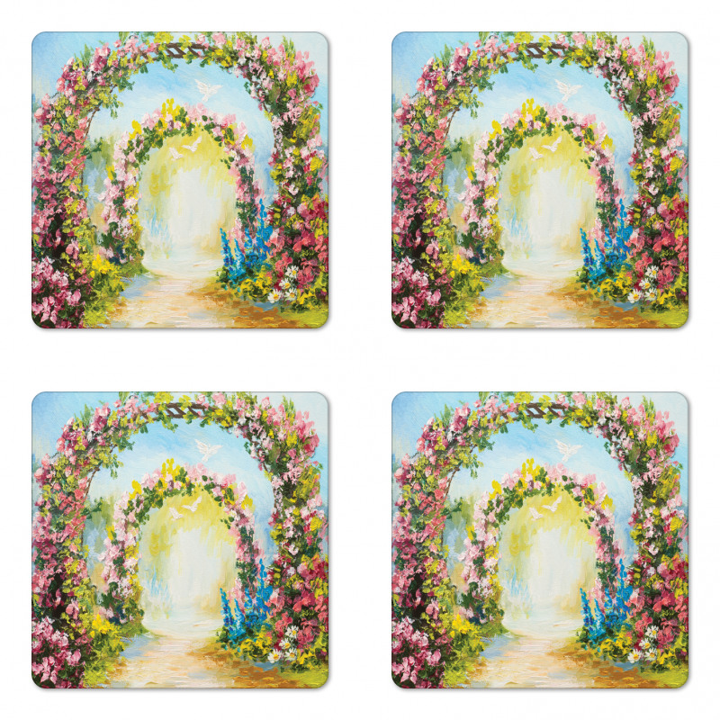 Hot Summer Boho Park Coaster Set Of Four