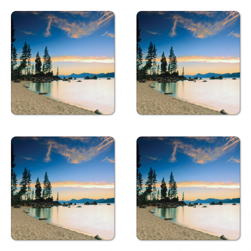 Peaceful Paradise Trees Coaster Set Of Four