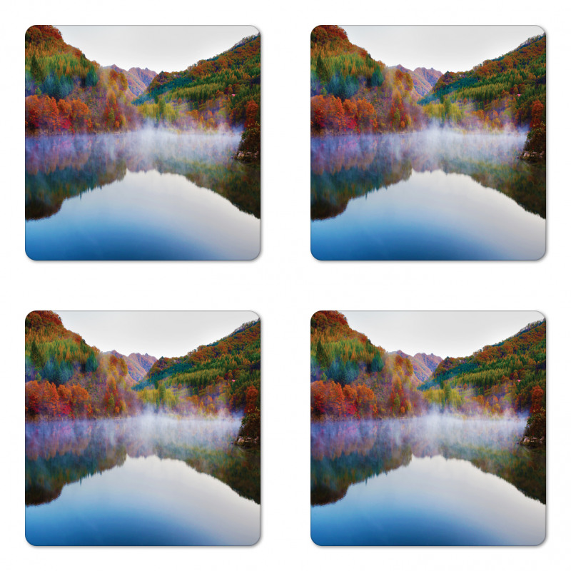 Lake Mountain Scenery Coaster Set Of Four