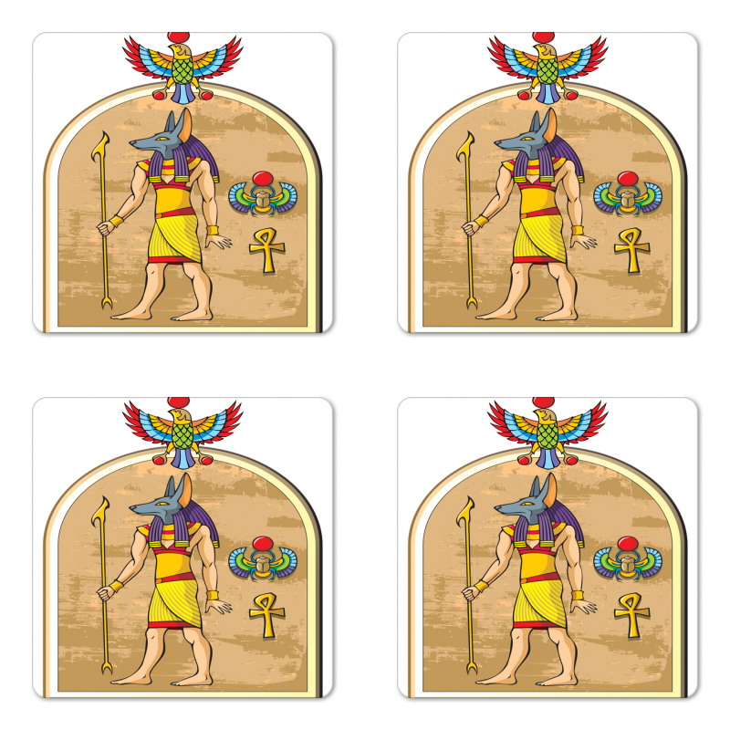 Anubis Ancient Myth Coaster Set Of Four