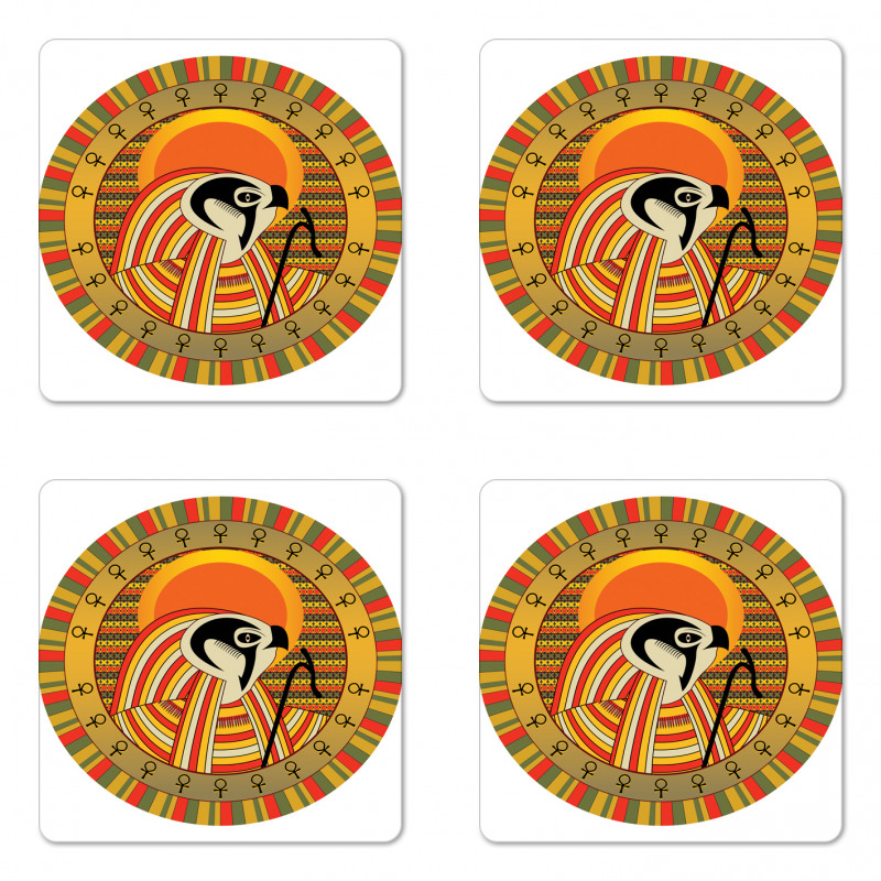 Ancient Sun Figure Coaster Set Of Four