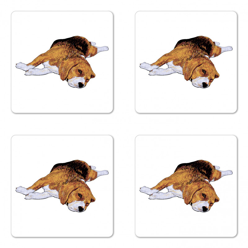 Before Falling Asleep Dog Coaster Set Of Four