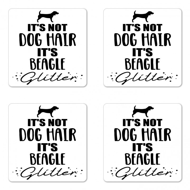 Dog Love Inspirational Motto Coaster Set Of Four