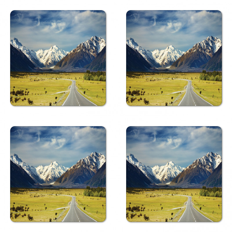 Snowy Mountains Alps Coaster Set Of Four