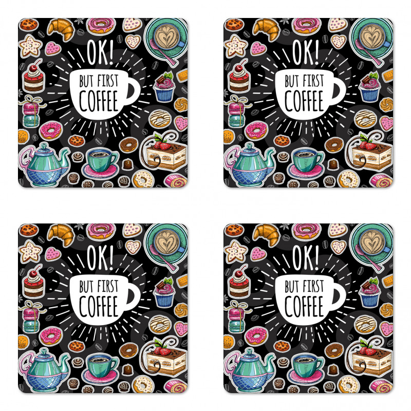 Patisserie Dessert Coaster Set Of Four