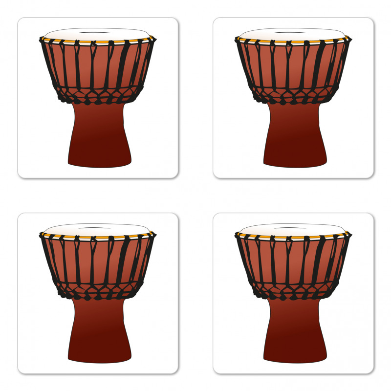 Tamtam Drum Traditional Item Coaster Set Of Four